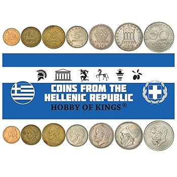 Amazon.co.jp: ギリシャの硬貨7枚 | ギリシャコインセット
